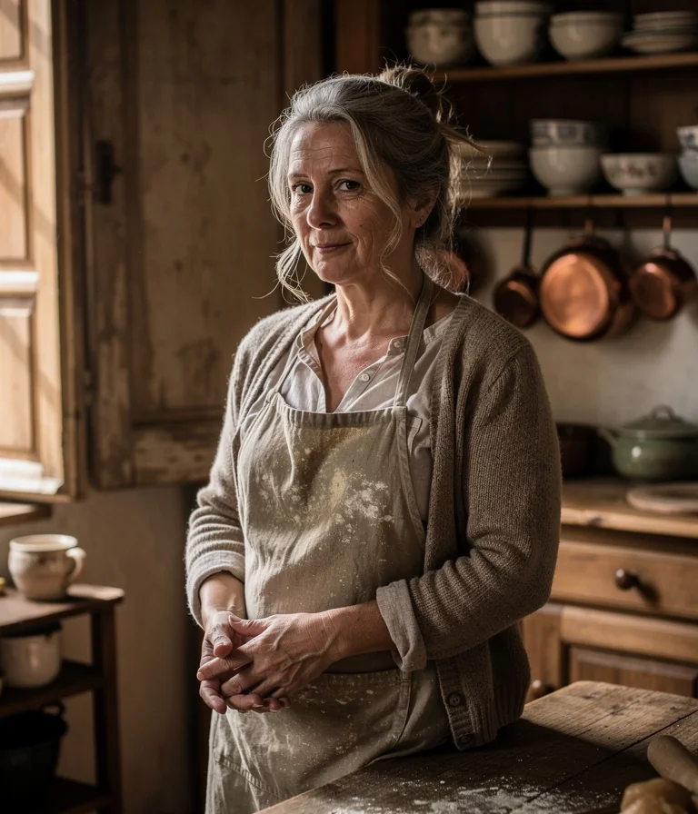 Portrait d'une cuisinière du pays nantais
