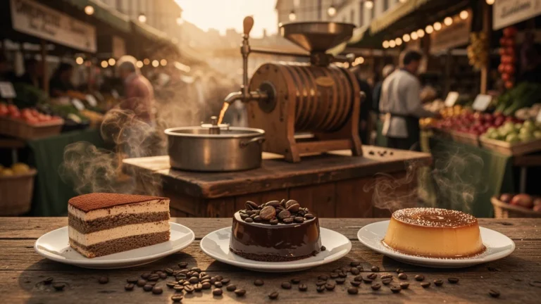 Brûlerie du marché de Talensac éveillant les desserts, ambiance café matinale et pâtisseries gourmandes